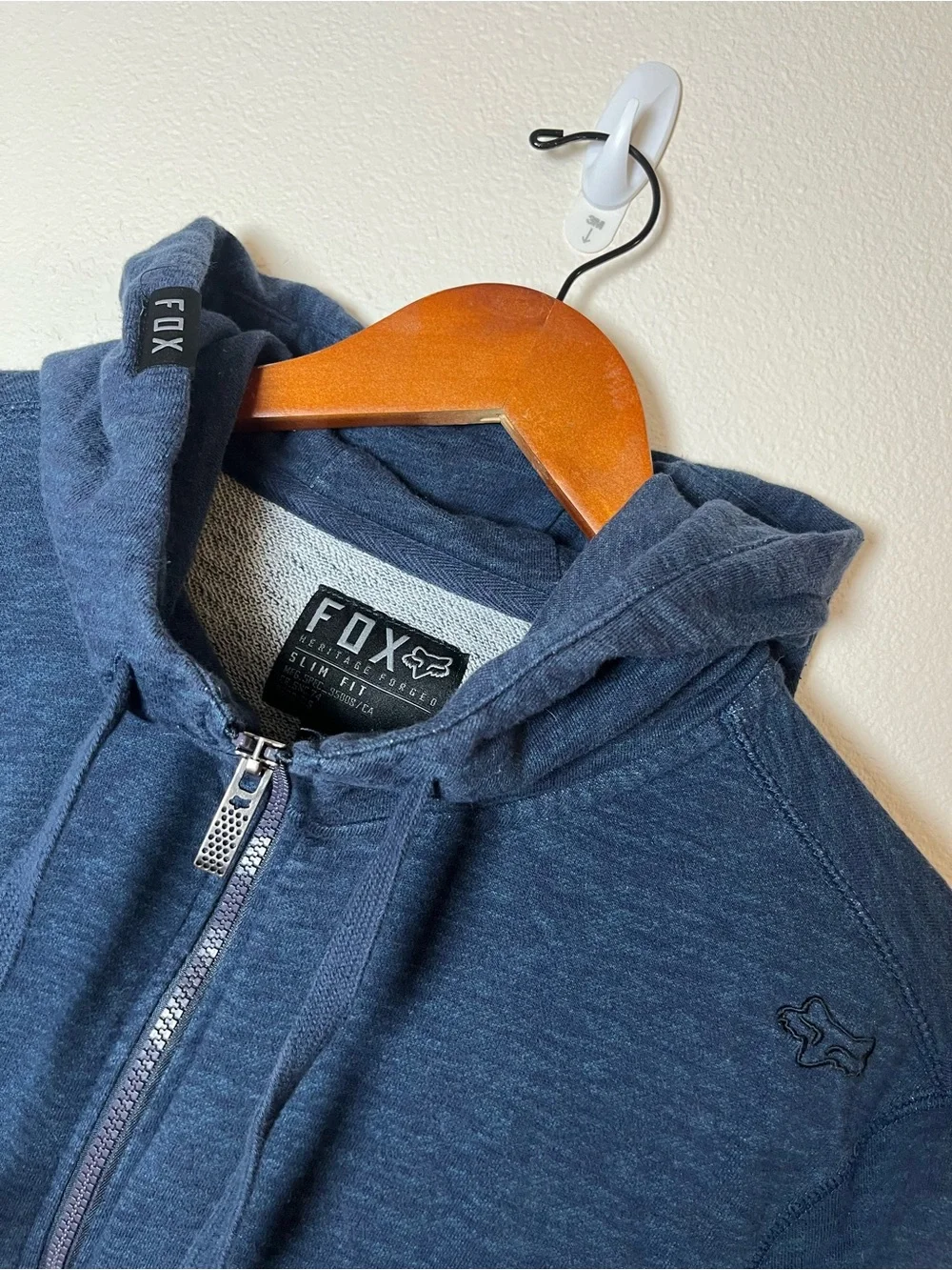 Fox Men’s Navy Classic Zip-Up Hoodie Sweater